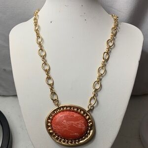 Style & Co. Gold Necklace with Coral Pendant
